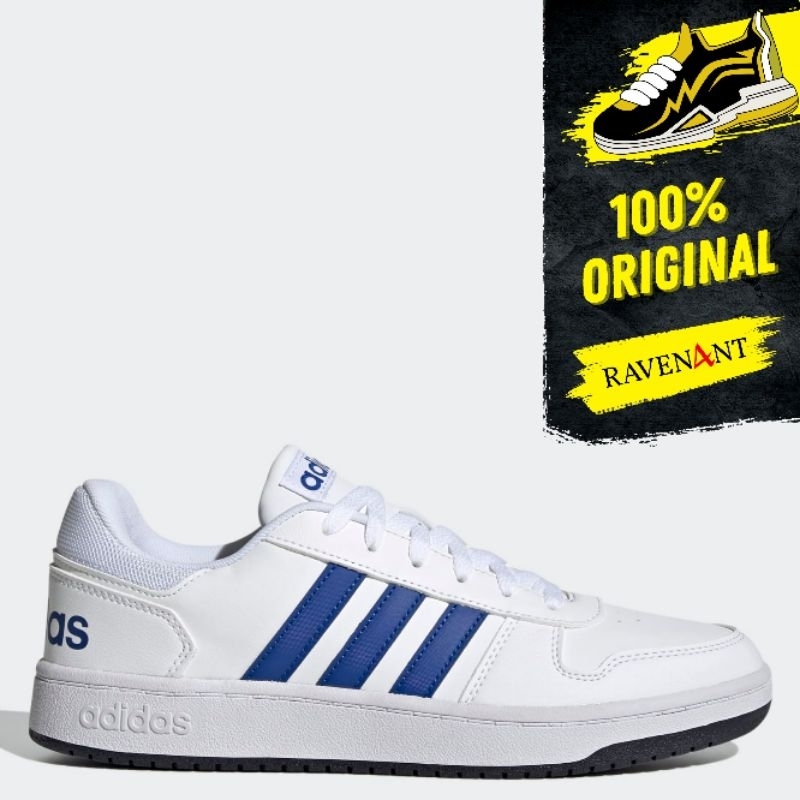 ADIDAS Basketball Hoops 2.0 Royal Blue ORIGINAL - Sepatu Sneakers Pria