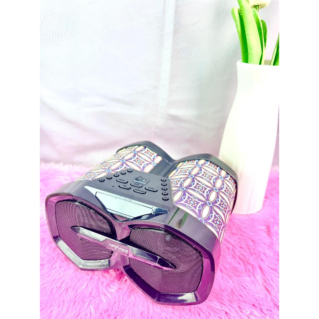 SPEAKER MUSIK ADVANCE PORTABLE EXTRA POWER SOUND TP-888 BT/30 SPEAKER BLUETOOTH TEROPONG ADVANCE POR