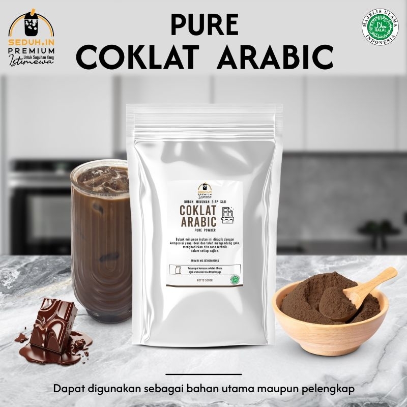 

500 Gram - Cokelat Arabic Pure - Tanpa Gula / Bubuk Minuman Premium Pure
