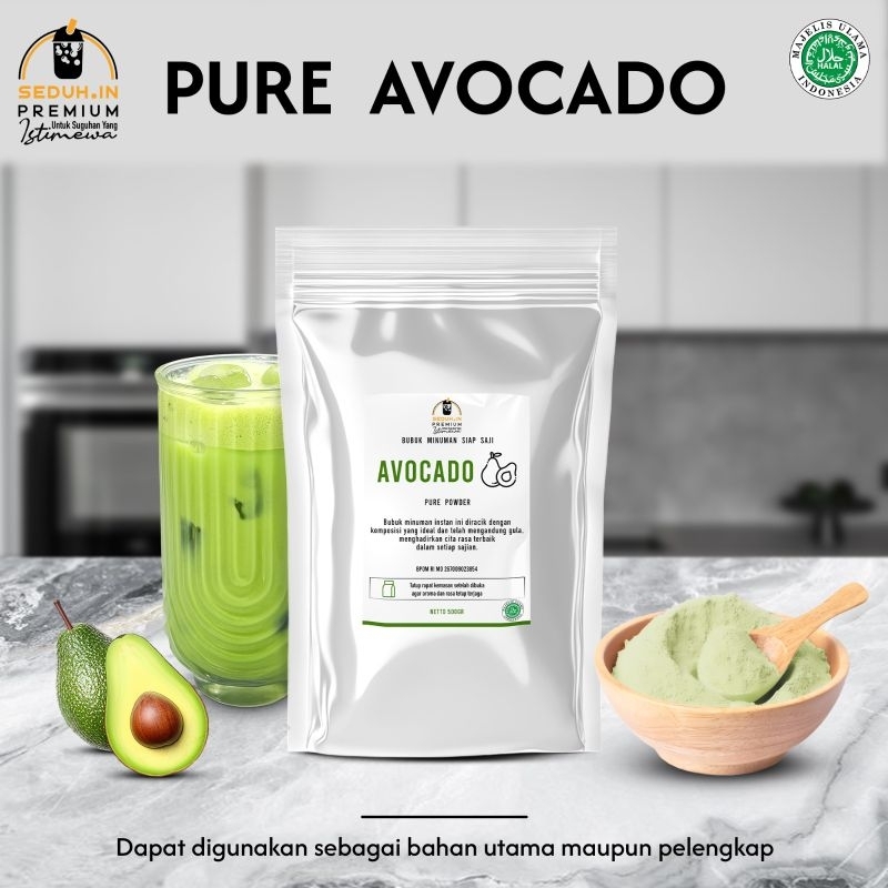 

500 Gram - Avocado Latte Pure - Tanpa Gula / Bubuk Minuman Premium Pure