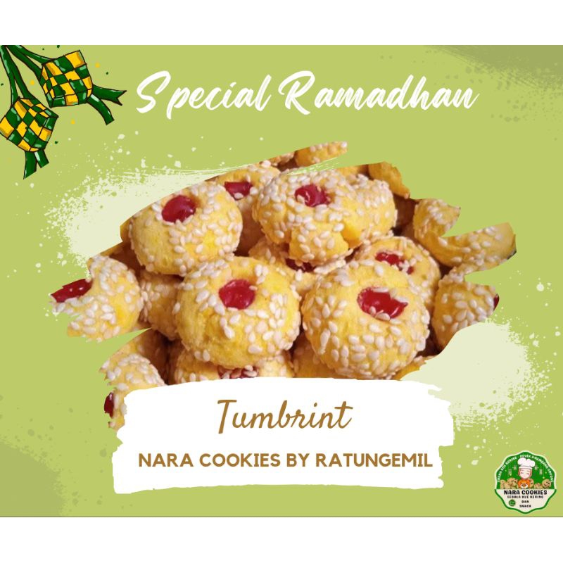 

Tumbrint Cookies Dengan taburan wijen bikin gurih Nara Cookies By Ratu ngemil HOMEMADE Toples 500gr