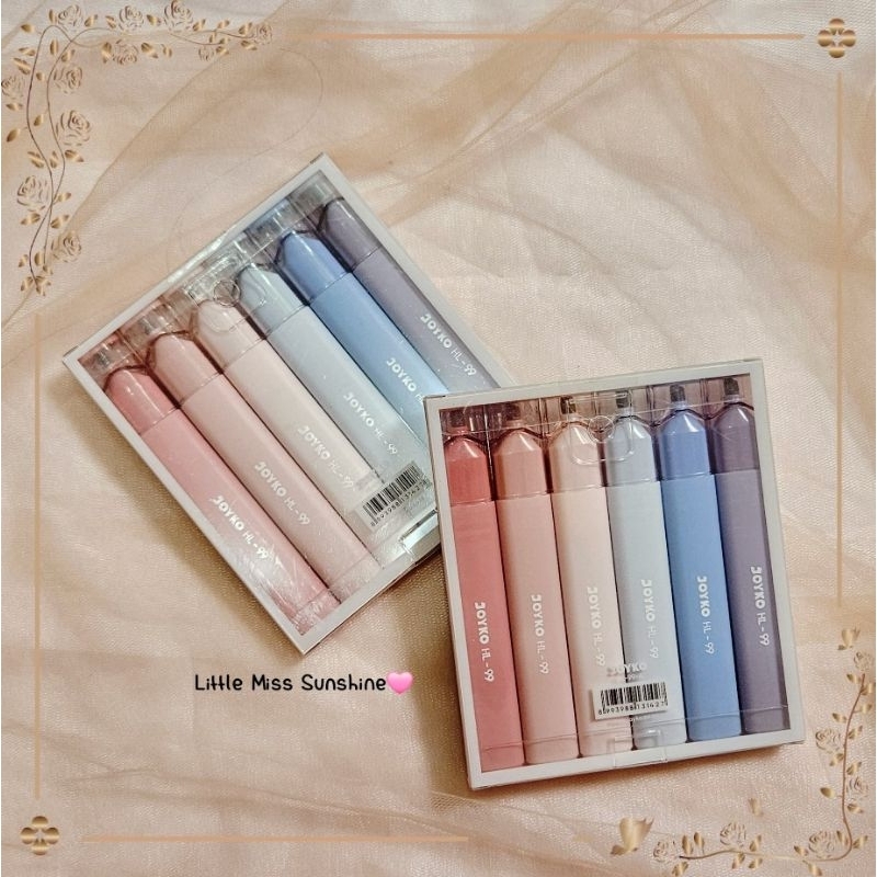 

Highlighter Joyko 1pax isi 6pcs ORIGINAL ATK penanda tulisan buku paket belajar mempermudah menemukan inti bacaan baca indonesia membaca warna pastel baby pink creme baby green yellow sky baby blue unik ready stock siap instan malang jatim little miss