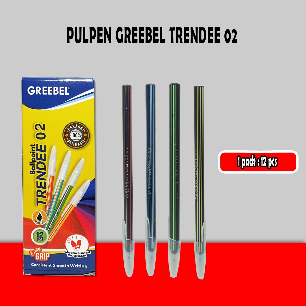 

pulpen greebel trendee 02 / trendee 01 / 1 pack / 12 pcs