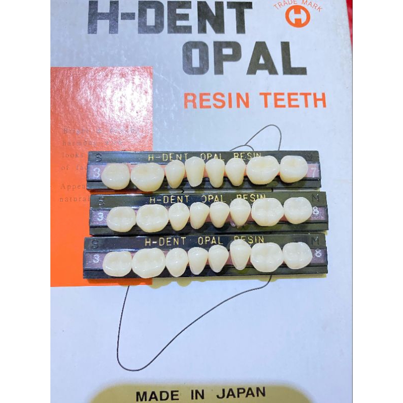 H-Dent opal hydent gigi palsu posterior lower ukuran 3 warna 8