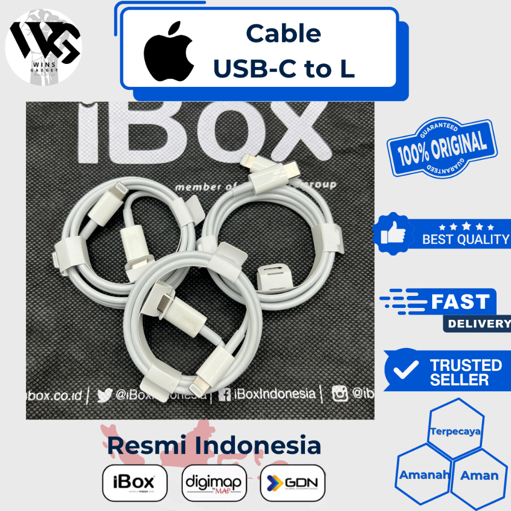 Kabel Data iPhone C to Lightning IBOX ORIGINAL