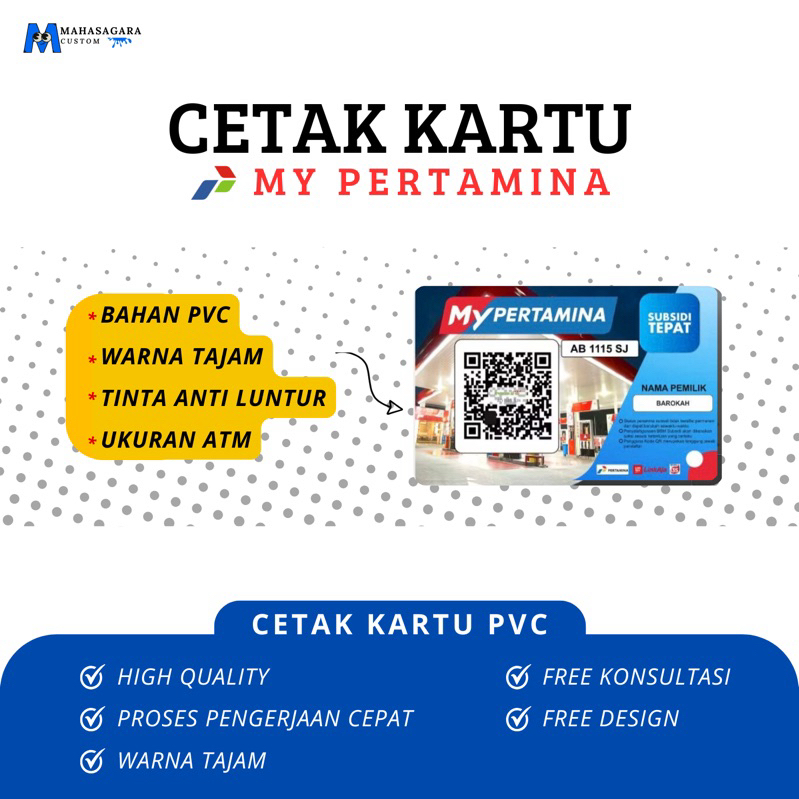

Cetak ID CARD MY PERTAMINA - Bahan PVC Tidak Mudah Luntur