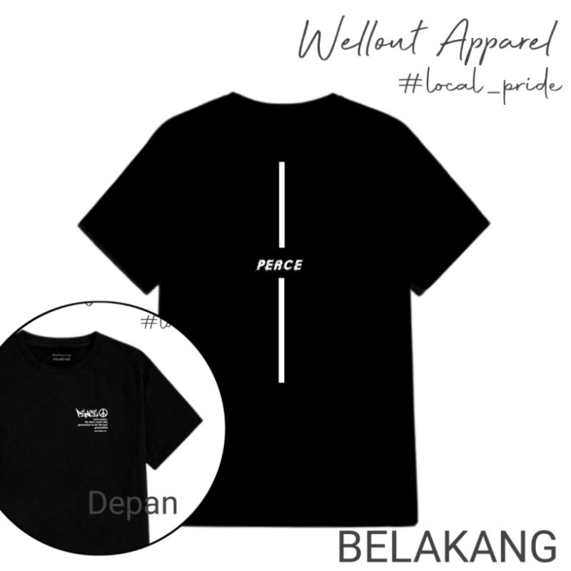 WELLOUT APPAREL  T SHIRT kaos casual pria distro  24s Big size M L XL XXL XXXL Kaos distro original 