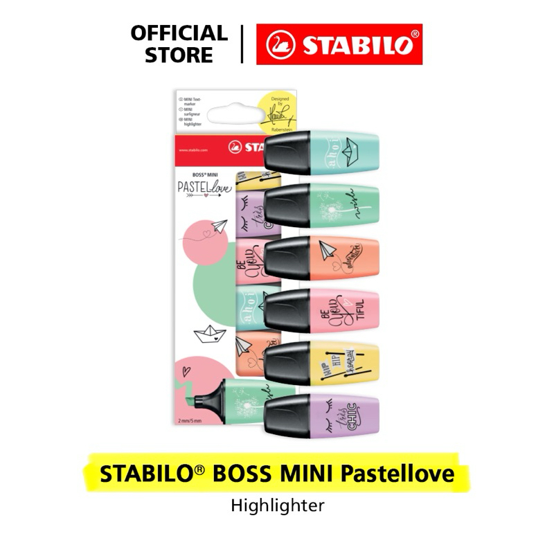 

STABILO BOSS MINI Pastellove Wallet of 6's / Highlighter