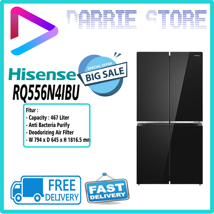 HISENSE RQ556N4IBU KULKAS 4 PINTU KULKAS MULTI DOOR RQ556 RQ556N4