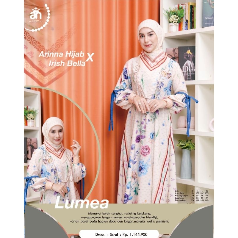 Arinna Lumea X Irish Bella Series  by Arinna hijab | Gamis Wanita | Gamis terbaru  | Wolfis premium