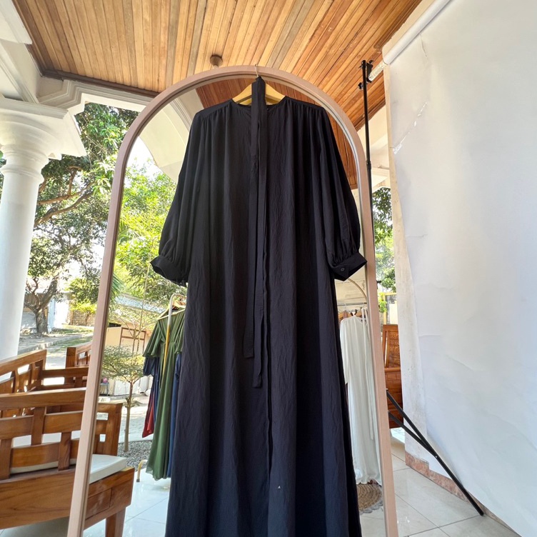 KODE B6S ELSHIFA  SAVANA BASIC ABAYA POLO LINEN FULL KANCING  GAMIS SEKALIGUS OUTER BY ELSHIFA