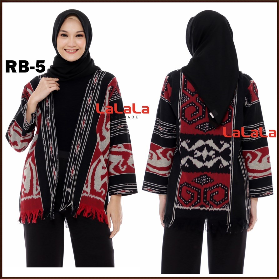 baju atasan tenun casual outer tenun ikat etnik motif toraja bali sumatra dayak kalimantan papua sul
