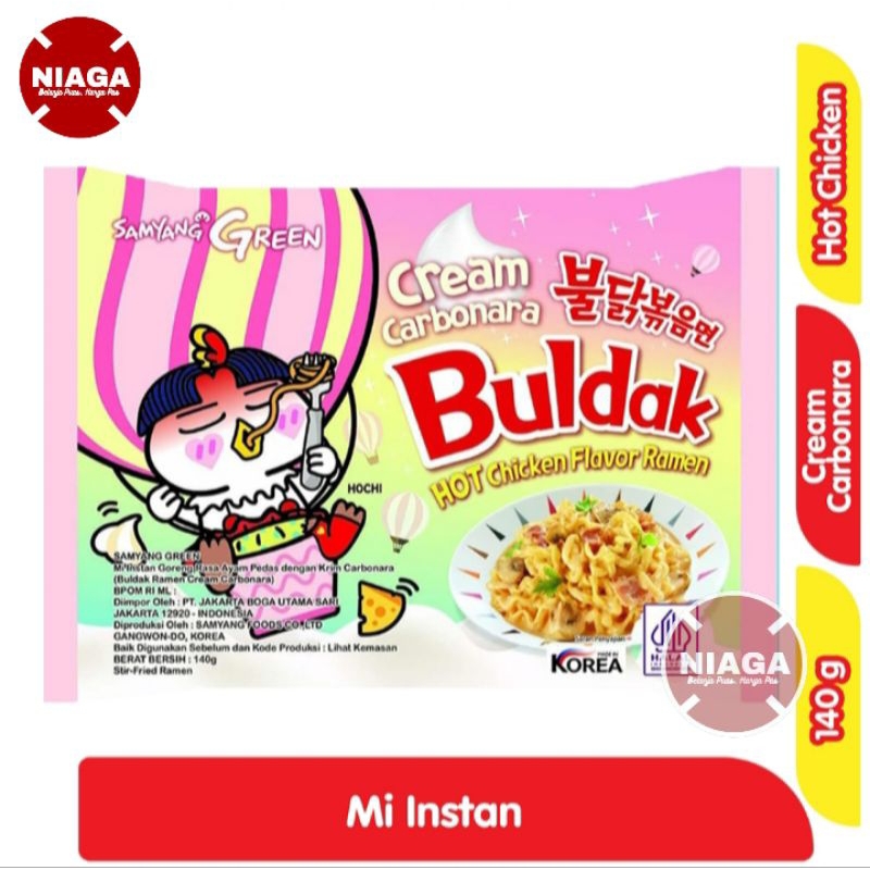 

Samyang Mi Instan Ramen Buldak Krim Karbonara Ayam Pedas 140