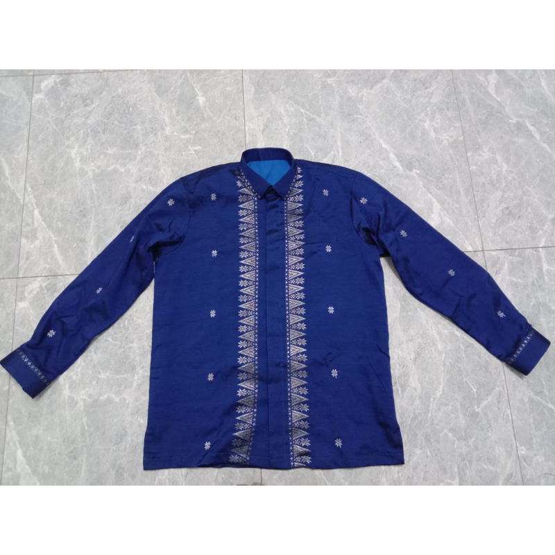 Songket silungkang kemeja pria