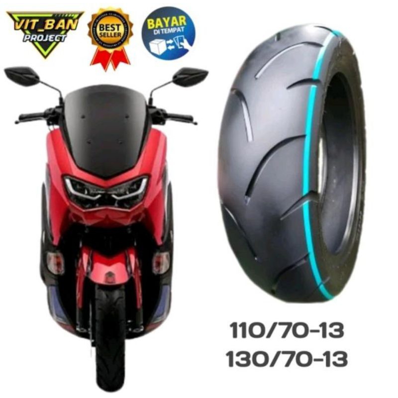 (SEPASANG) Ban motor Nmax - Ban Matic belakang - Ban Matic depan - Ban Second Uk 110/70-13 dan 130/7