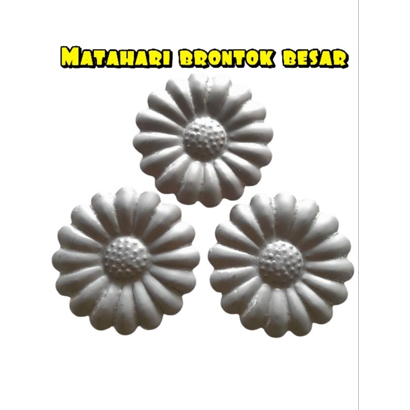 Bunga matahari brontok besar ornamen aksesoris pagar besi
