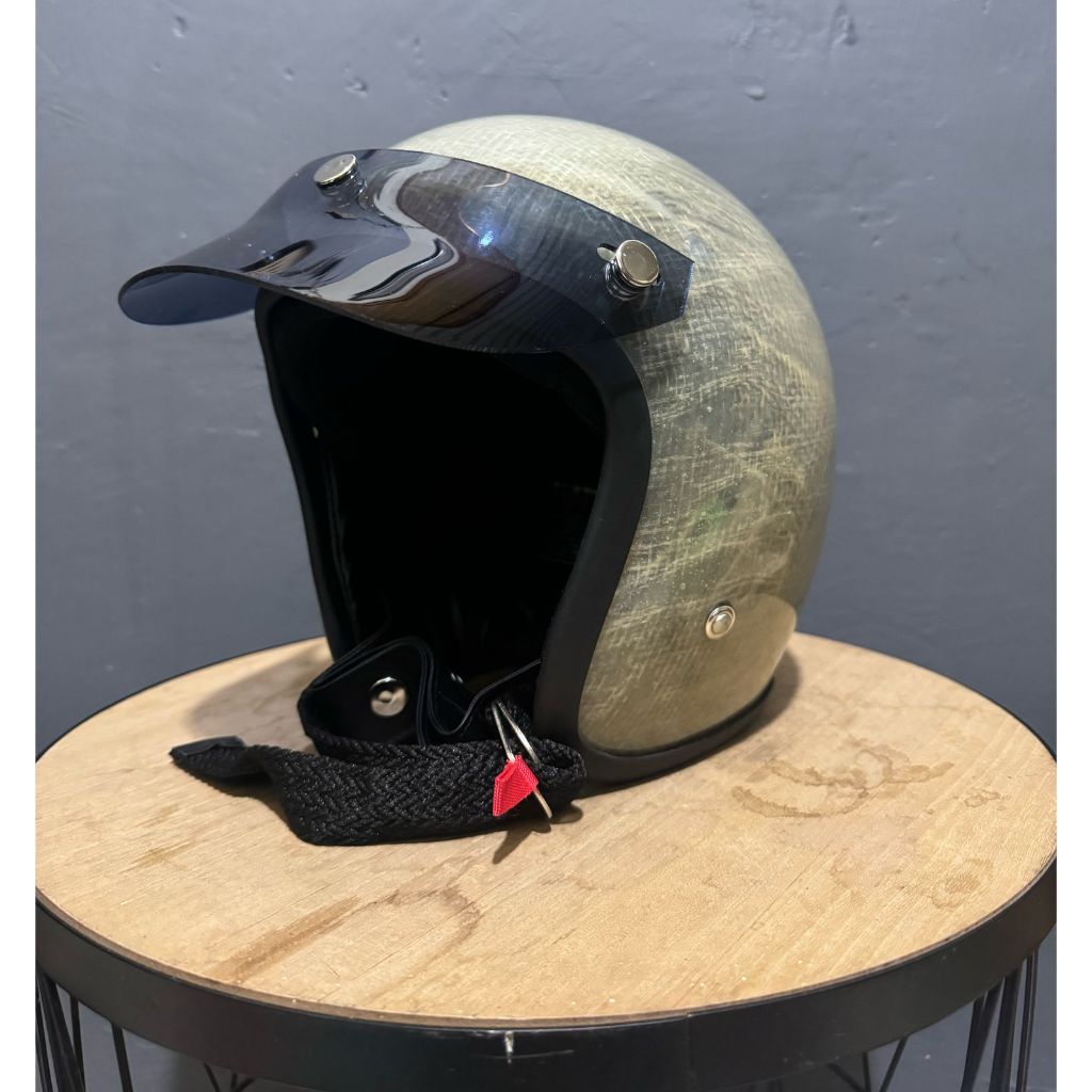 Helm Slim head Raw Hitam, Biru, Ungu,Putih custom-helm slim head retro custom tx 500 terbaru