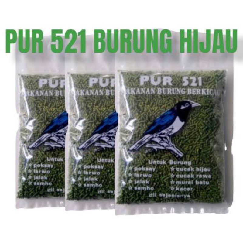 Pur hijau burung berkicau 521 pakan burung kiloan Voer hijau 1 kg
