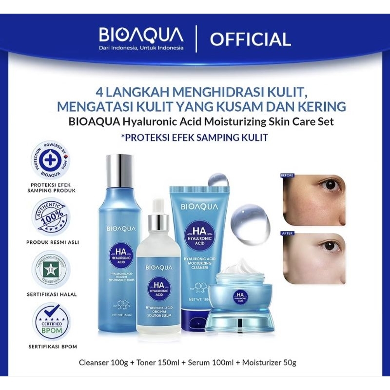 Bioaqua Hyaluronic acid moisturizing skincare set