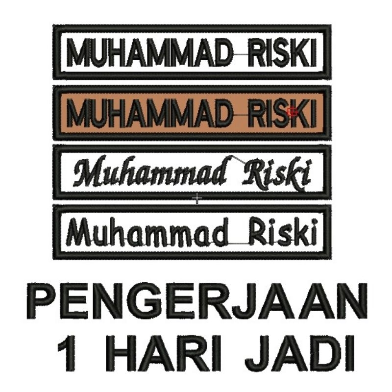 Papan Nama Bordir komputer