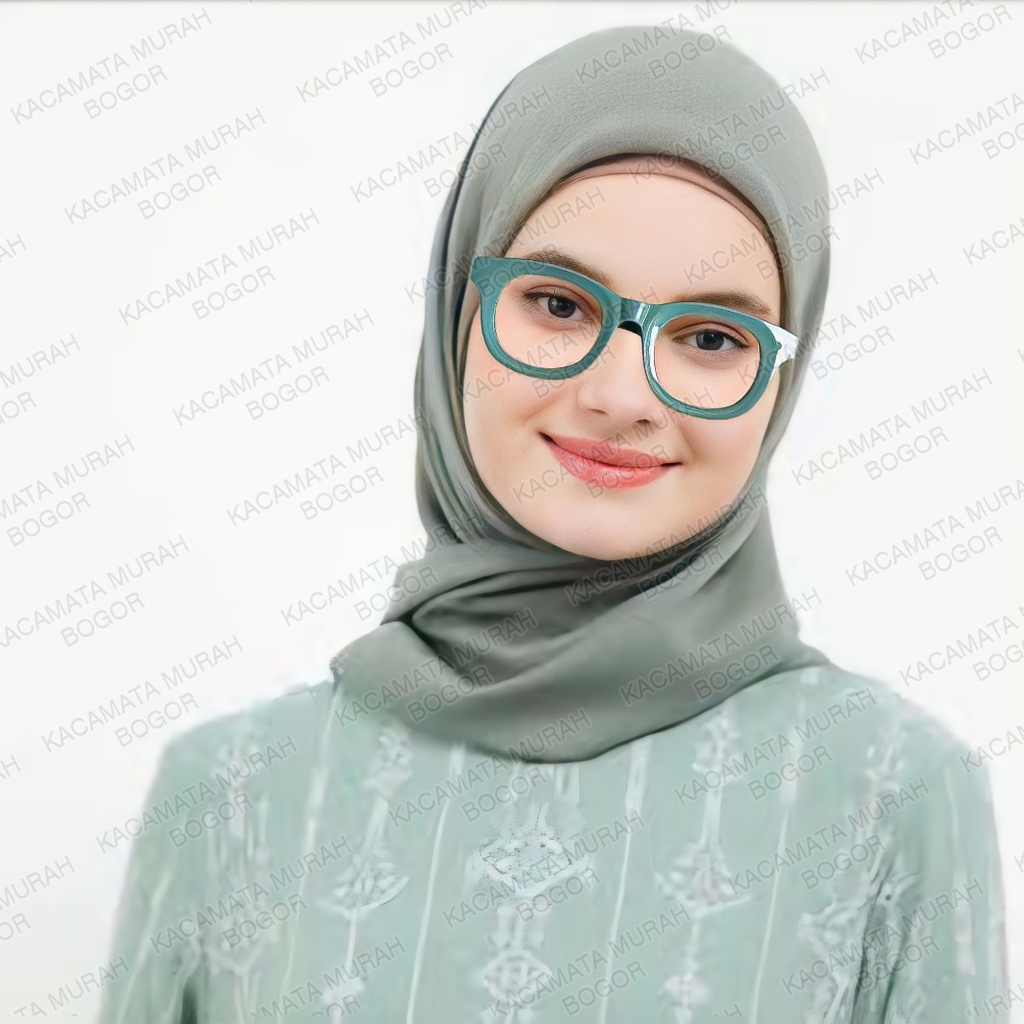 Frame Kacamata Pria Wanita Minus Baca Bulat Tebal Oversized KMBTheo anti radiasi