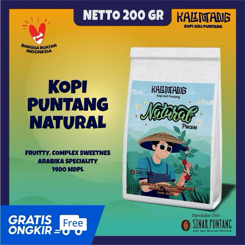 

KOPI PUNTANG ARABIKA NATURAL (200 gr) SPECIALITY COFFEE