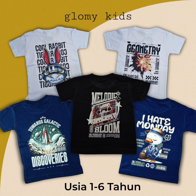 glomy kids apparel kaos distro anak 1-6 tahun kaos anak terbaru kaos anak distro baju distro anak ba