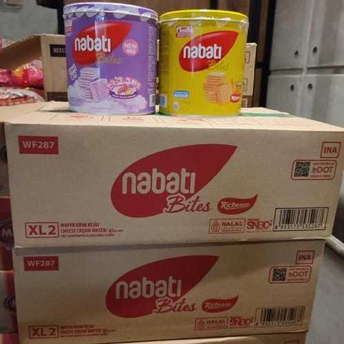 

1 DUS NABATI BITES 287 GR 6PCS/ KARTON WAFER KALENG RASA COKLAT WHITE GOGUMA KEJU PINK - 1 DUS KEJU