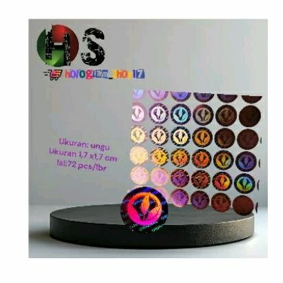 

stiker hologram 3 daun