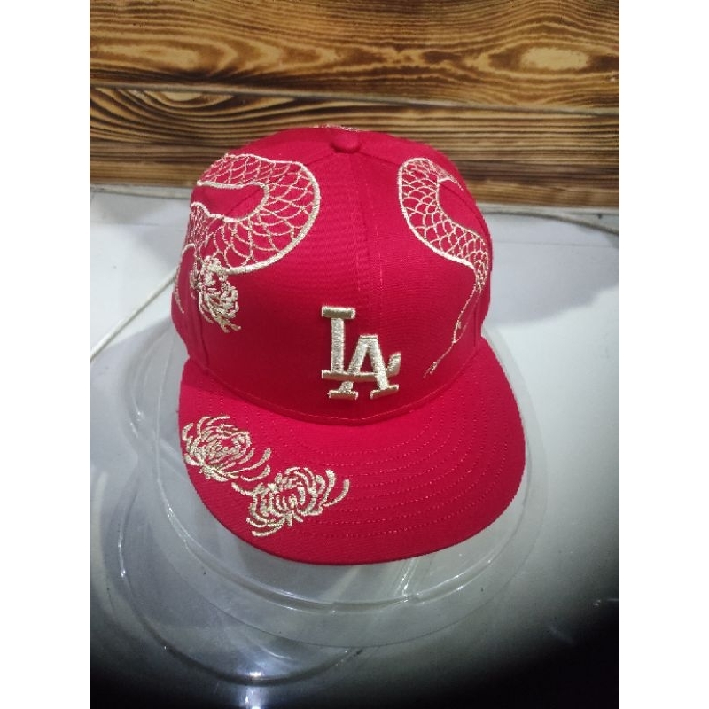 Topi Snapback MLB LA X New Era Edisi Chinese New Years(Full Bordir-Years Of Snake) Limited Edition O