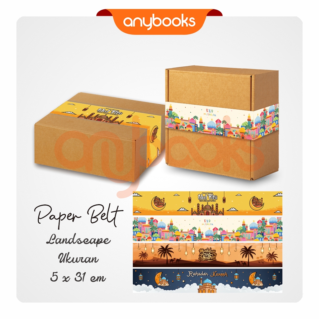 

Paper Belt Lebaran idul fitri isi 10 pcs / sabuk kertas panjang parcel lebaran / sabuk toples kue