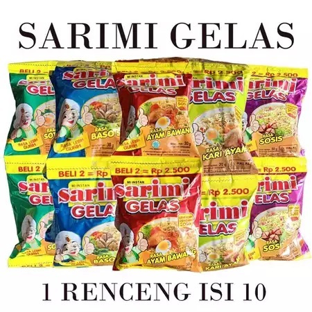 

SARIMI / MI GELAS / 1 RENCENG ISI 10 PCS