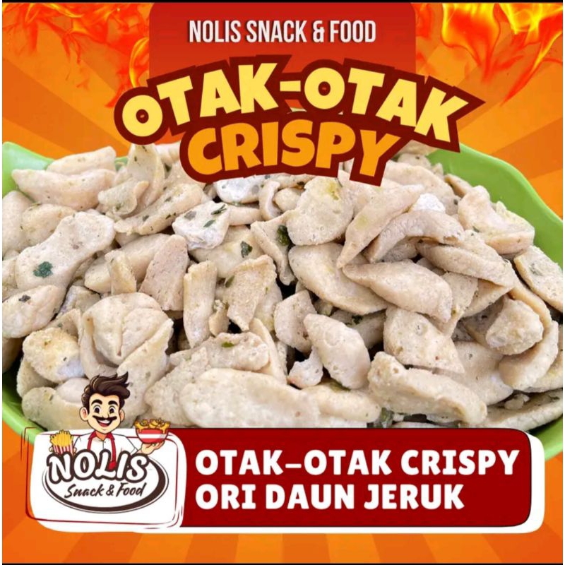 

Otak-Otak Crispy Pedas Daun Jeruk Kemasan Pouch 100gr //Cemilan Otak-Otak mayzura Snack //Basreng Viral