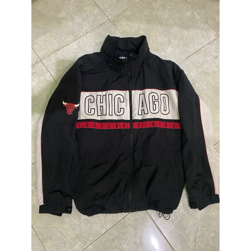 jacket jaket windbreaker nba chicago bulls vintage