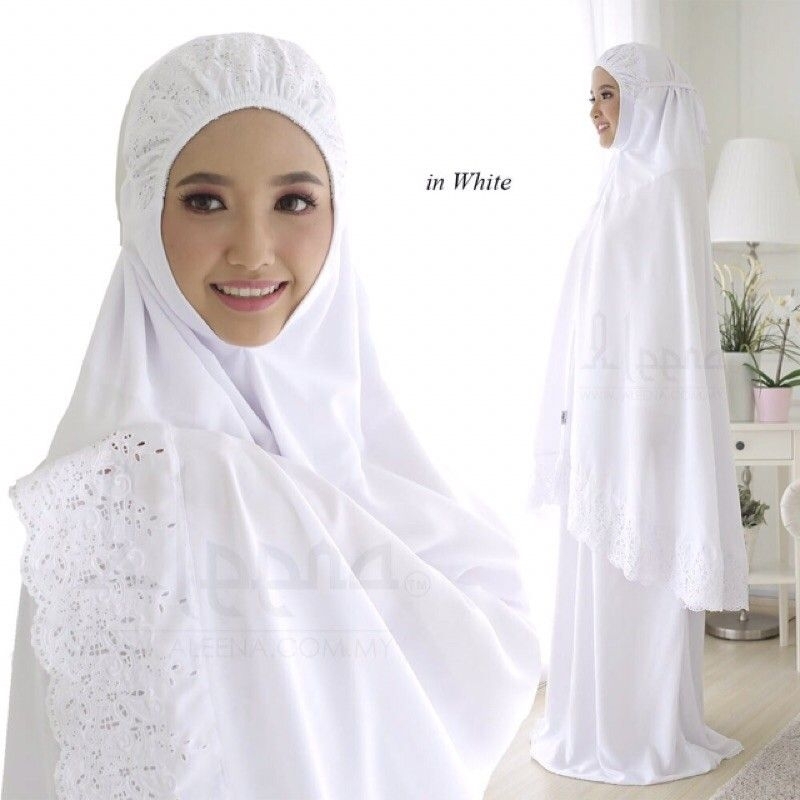 mukena Khadijah/mukena putih/mukena