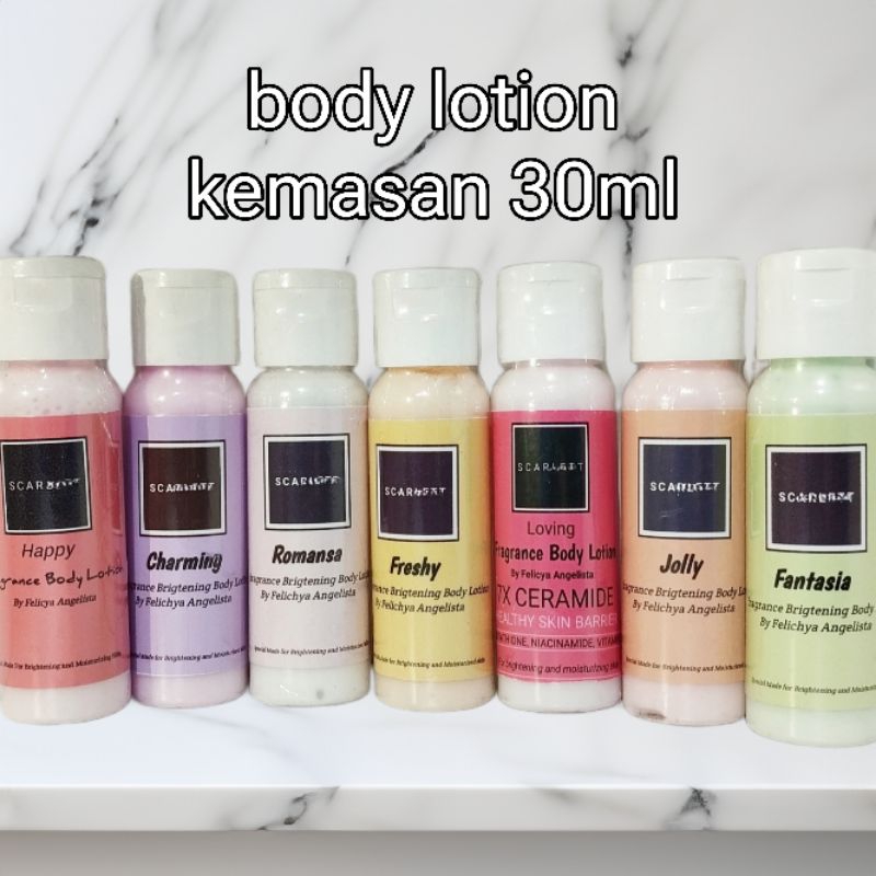 scarlett whitening body lotion kemasan mini 30ml ori