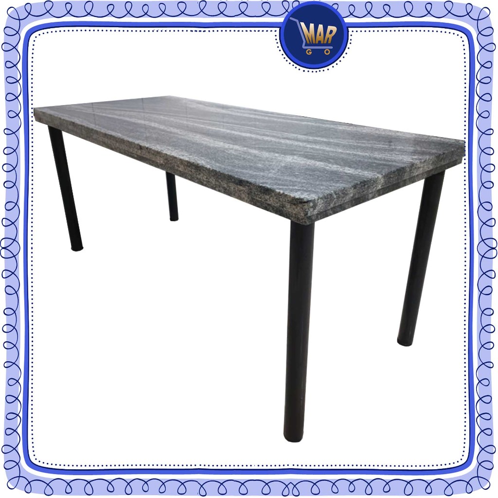 Meja Makan Granit Marmer Granite Meja Tamu 170 x 78 cm Batu Keramik Furniture Restoran Dapur Mebel