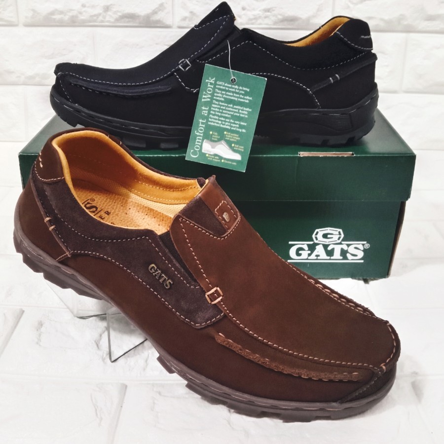 Sepatu kulit gats to 2208 brown.sepatu pria gats original
