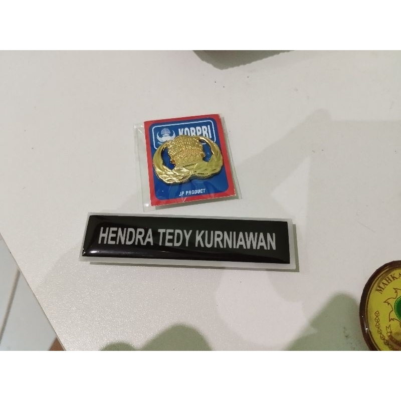 

nametag pns, papan nama pns, nama dada pns+korpri