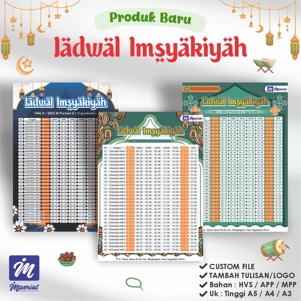 

Cetak Jadwal Imsakiyah Ramadhan Murah 2025 1446