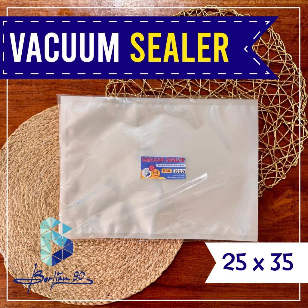 Plastik Vacuum Sealer 25x35 cm / Plastik Vakum Sealer isi 50 Lbr