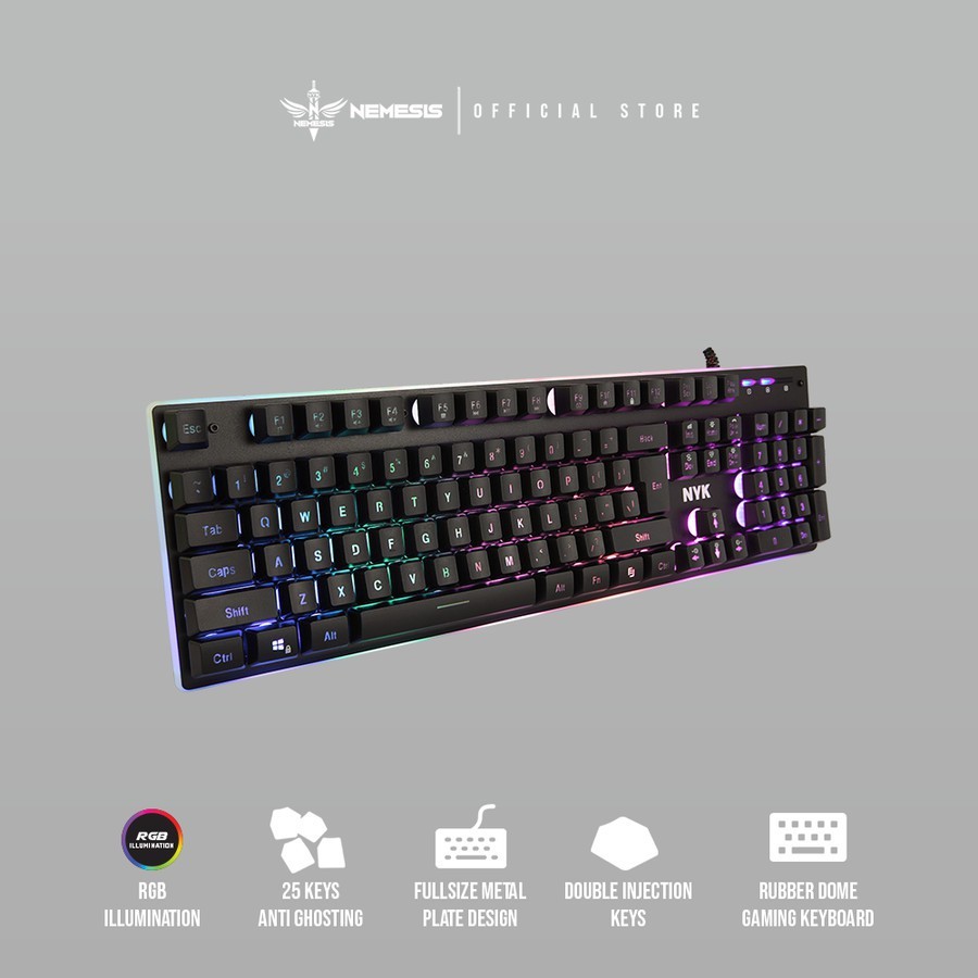 NYK KEYBOARD GAMING KR301 KR-301 RGB UNDERGLOW