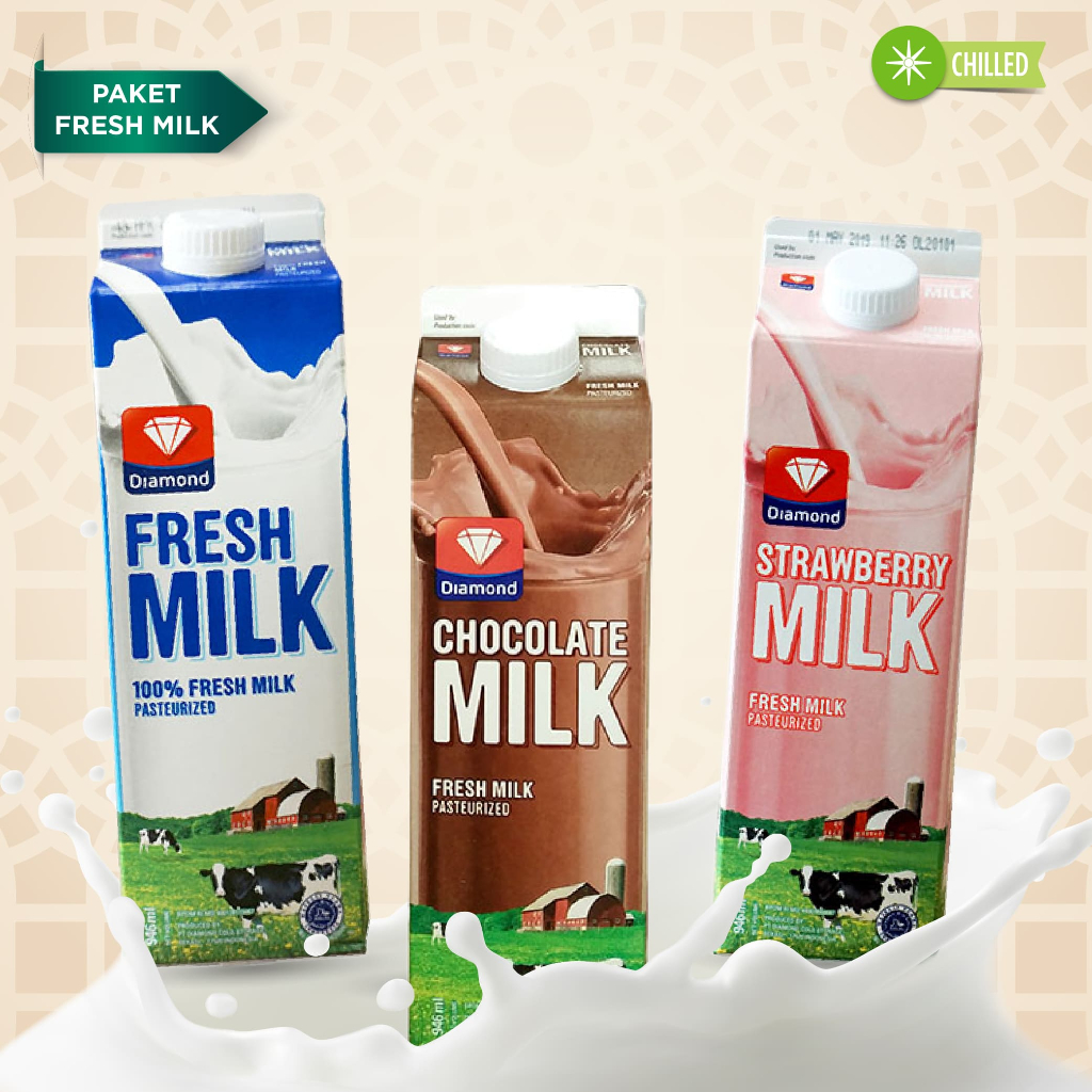 

PROMO PAKET FRESH MILK 946 ML PLAIN, CHOCOLATE & STRAWBERRY @1PCS