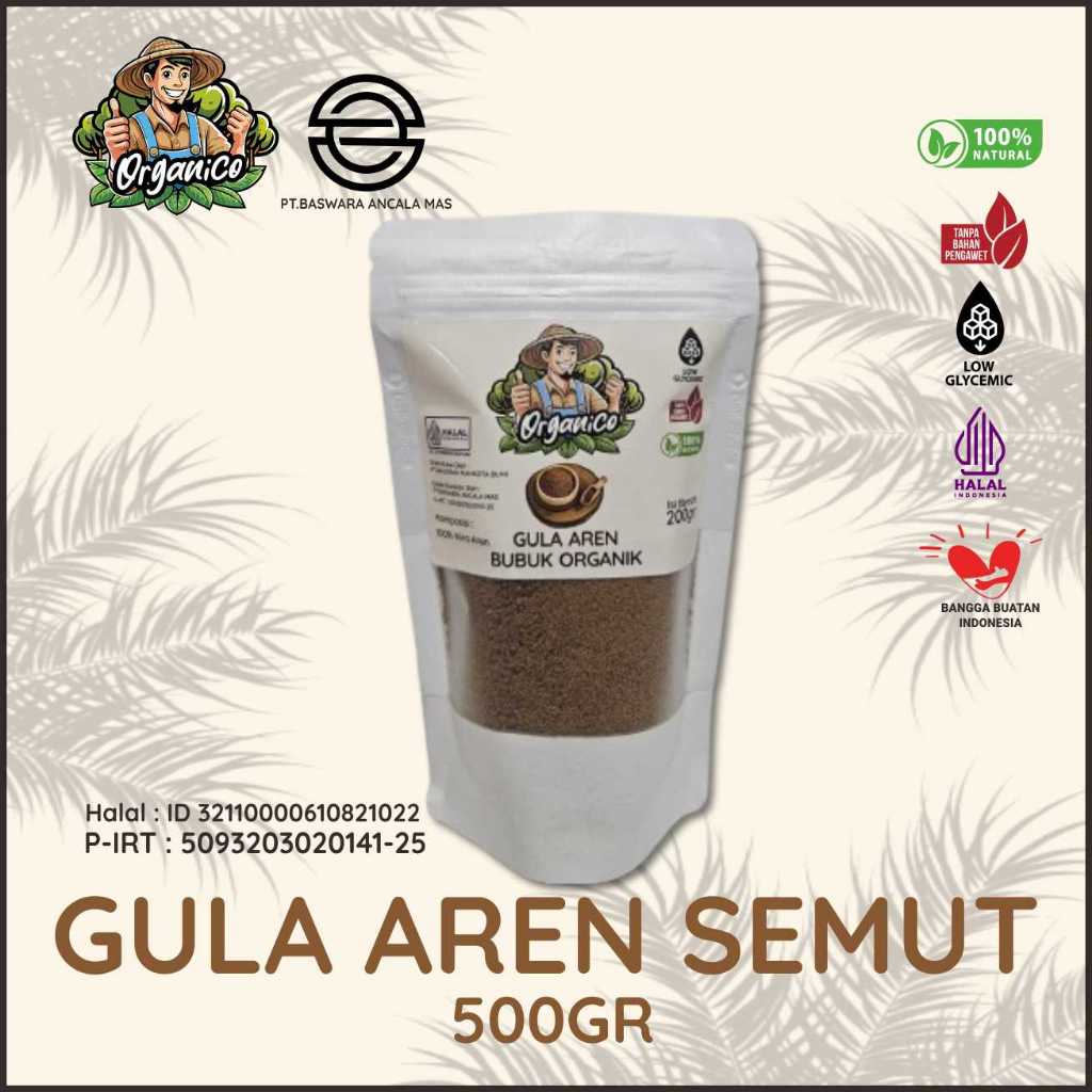 

ORGANICO Gula Aren Semut bubuk Organik Premium 200gr 500gr