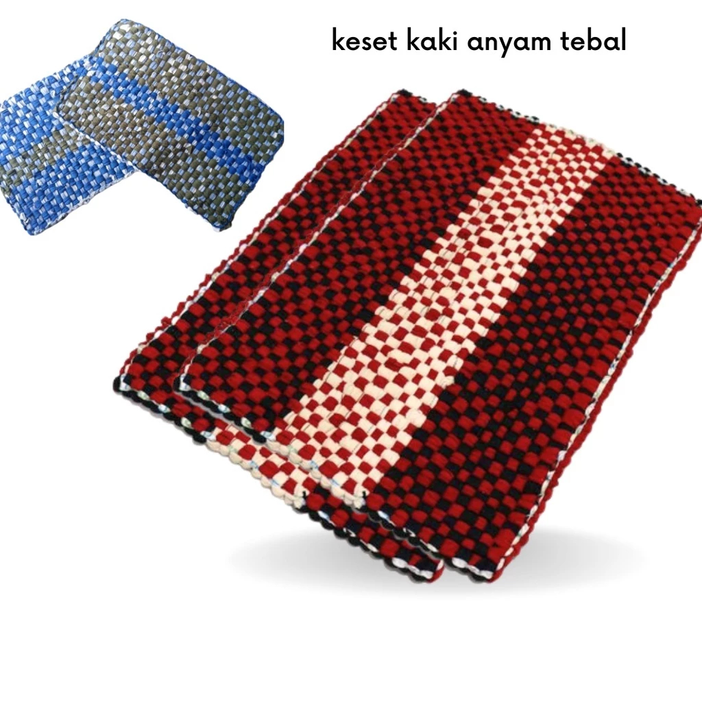 YS28 Keset Rajut / Keset Tenun / Keset Anyam/Keset Kaki 40X60CM/Keset kain serbaguna