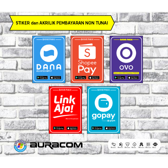 

5 SIGN STIKER dan AKRILIK PEMBAYARAN NON TUNAI (E11)
