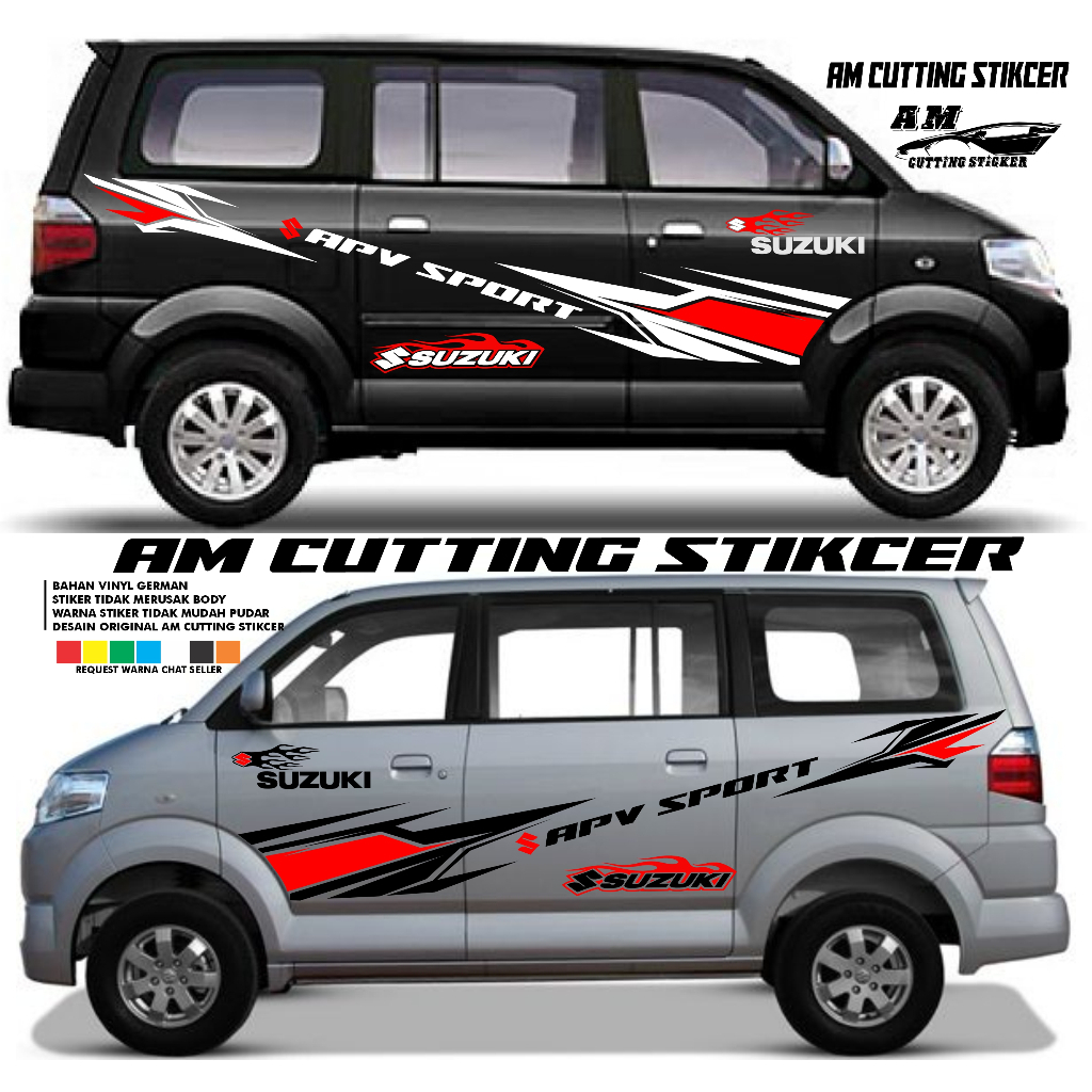 Stiker Striping List Stiker Mobil APV Stiker Stiker Cutting Mobil SUZUKI APV terbaru