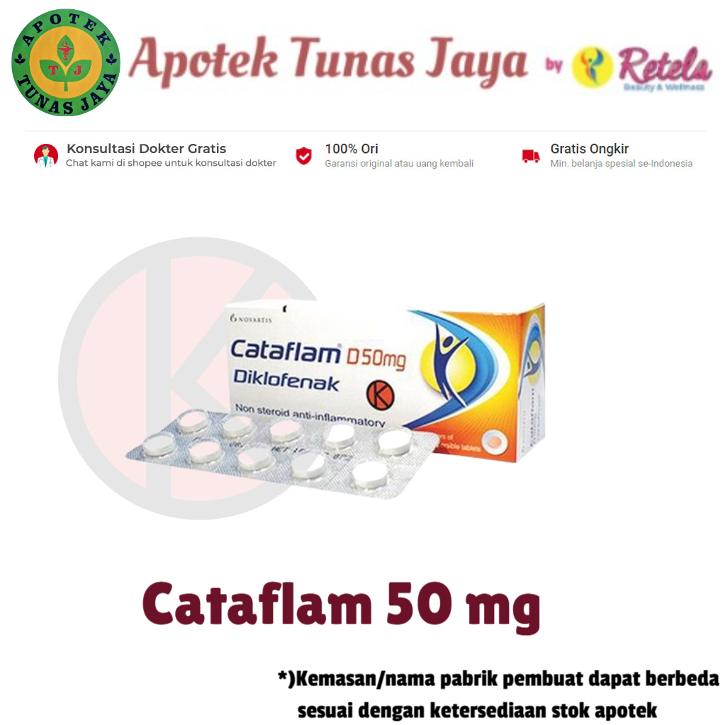 Cataflam 50 mg 10 Tablet / Sakit Gigi / Anti Nyeri