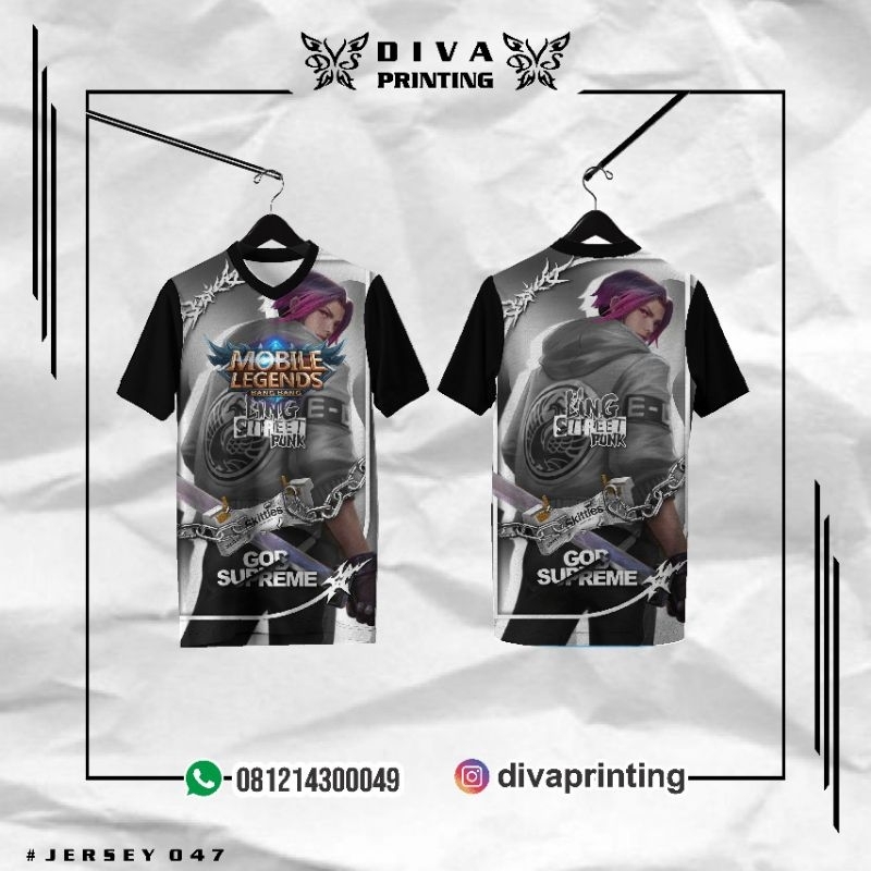 Jersey Gaming Mobile Legend Full Printing