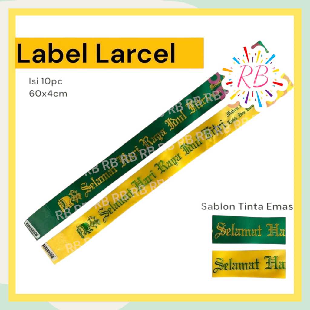 

Pita PARCEL LEBARAN IDUL FITRI / Label Parsel Sablon Emas isi 10 pc